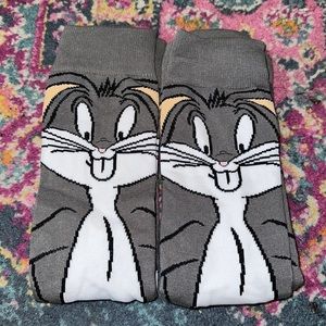 2 Looney Toons Bugs Bunny: Cartoon Character Socks
